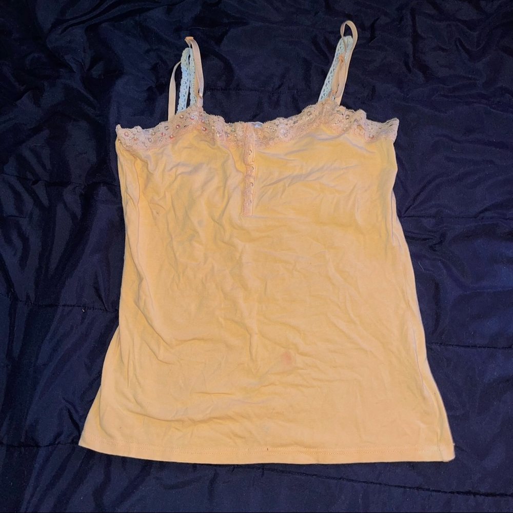 Y2K lace layered tank top